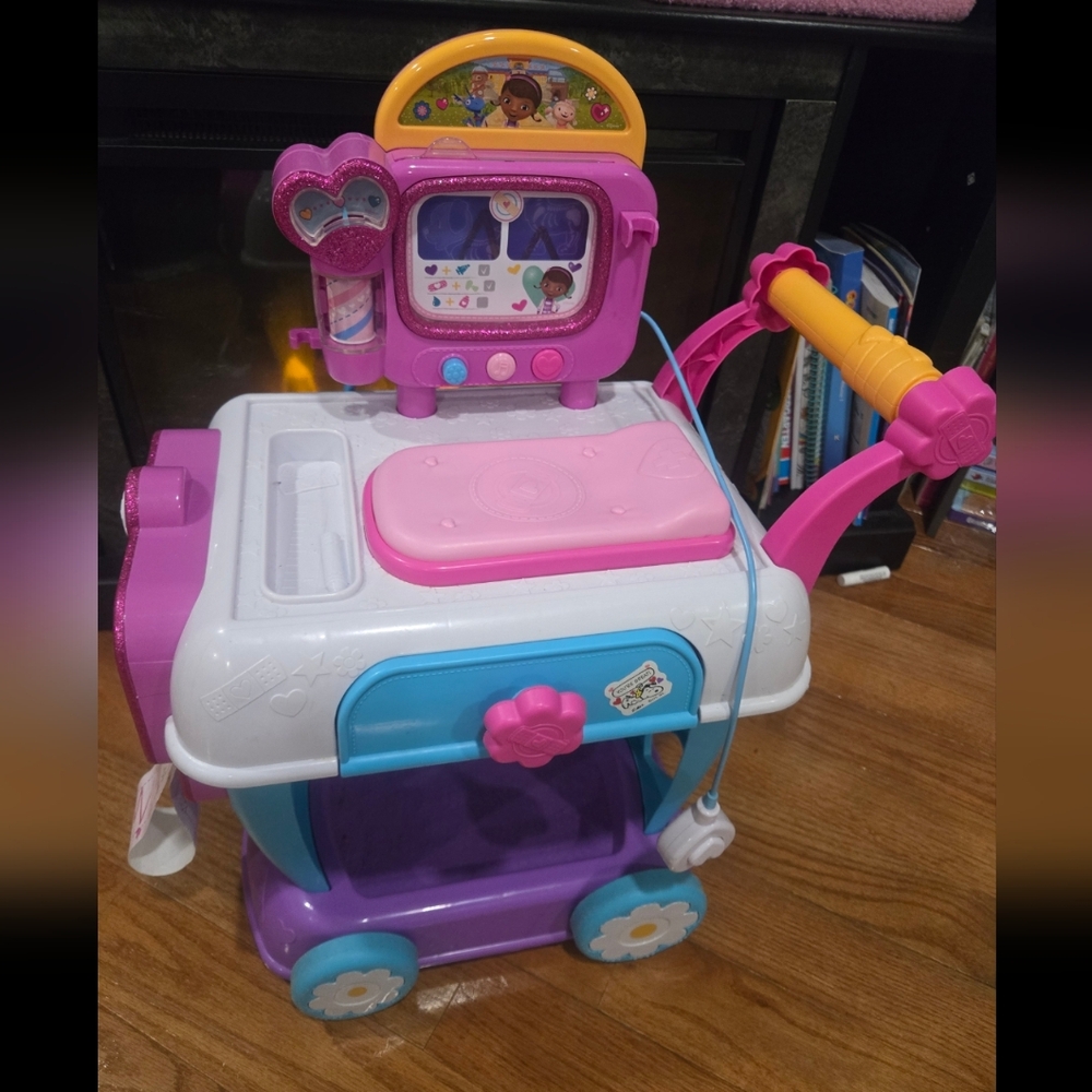 Kids Toy Medical Cart with Pink and Purple Accents